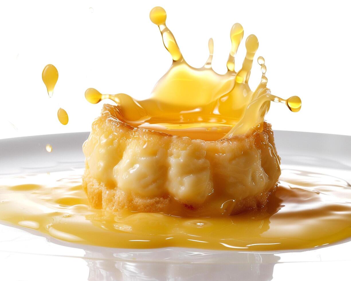 a dessert on a plate photo
