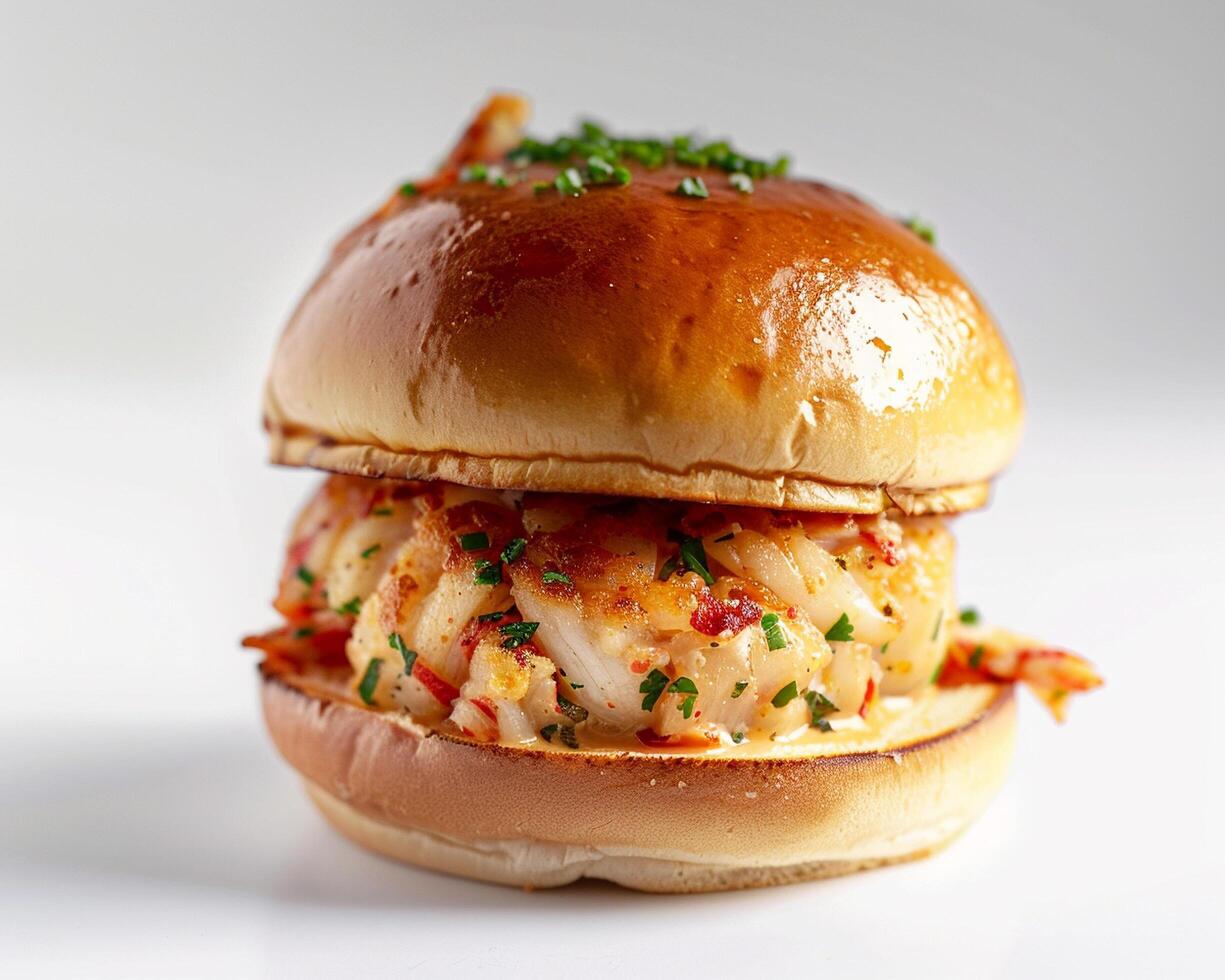 A crab cake sandwich photo