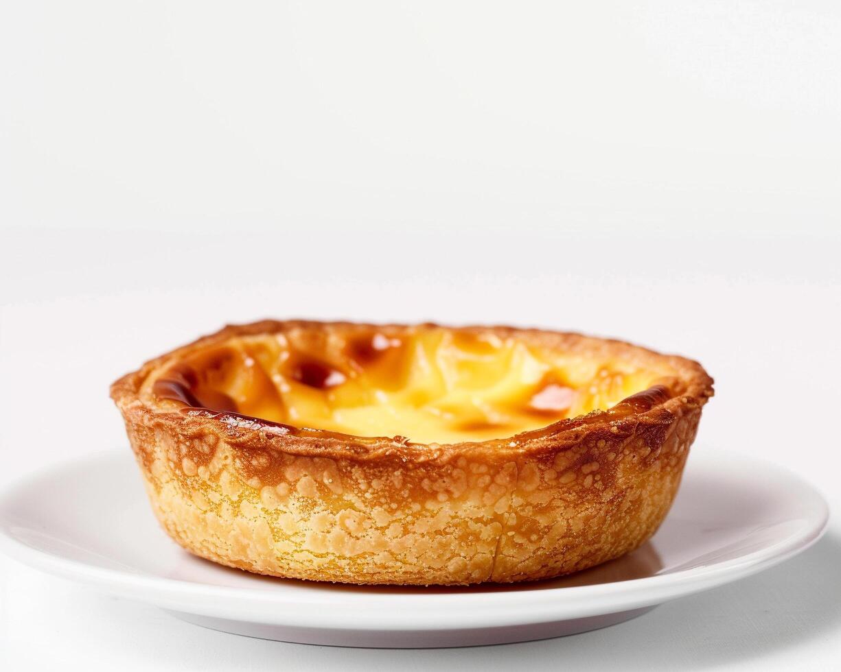 a small pastry on a white plate photo