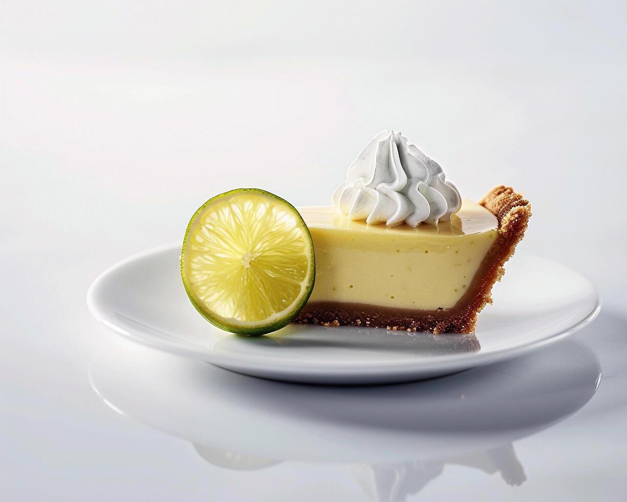 a slice of pie on a plate photo