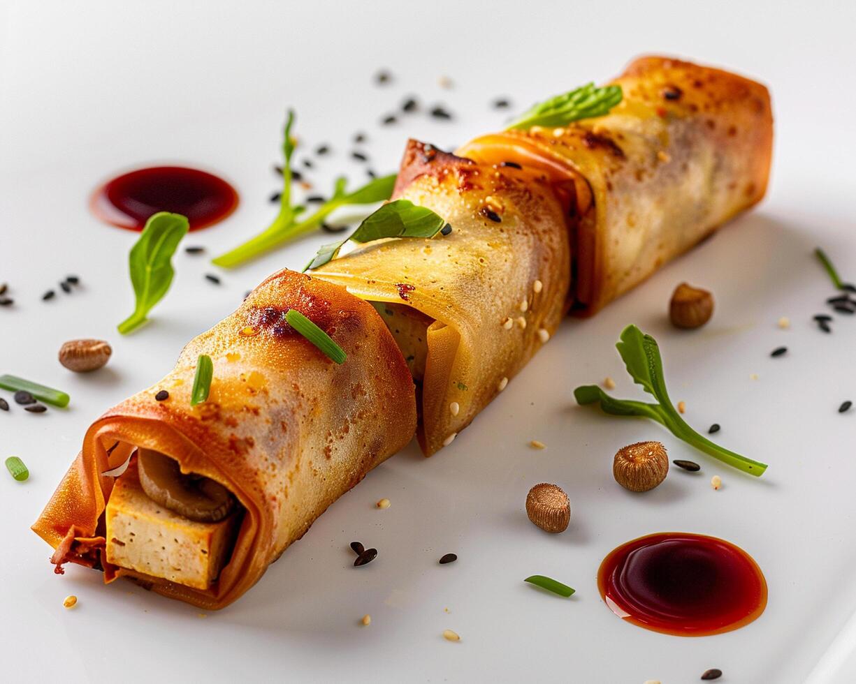 a plate with food photo