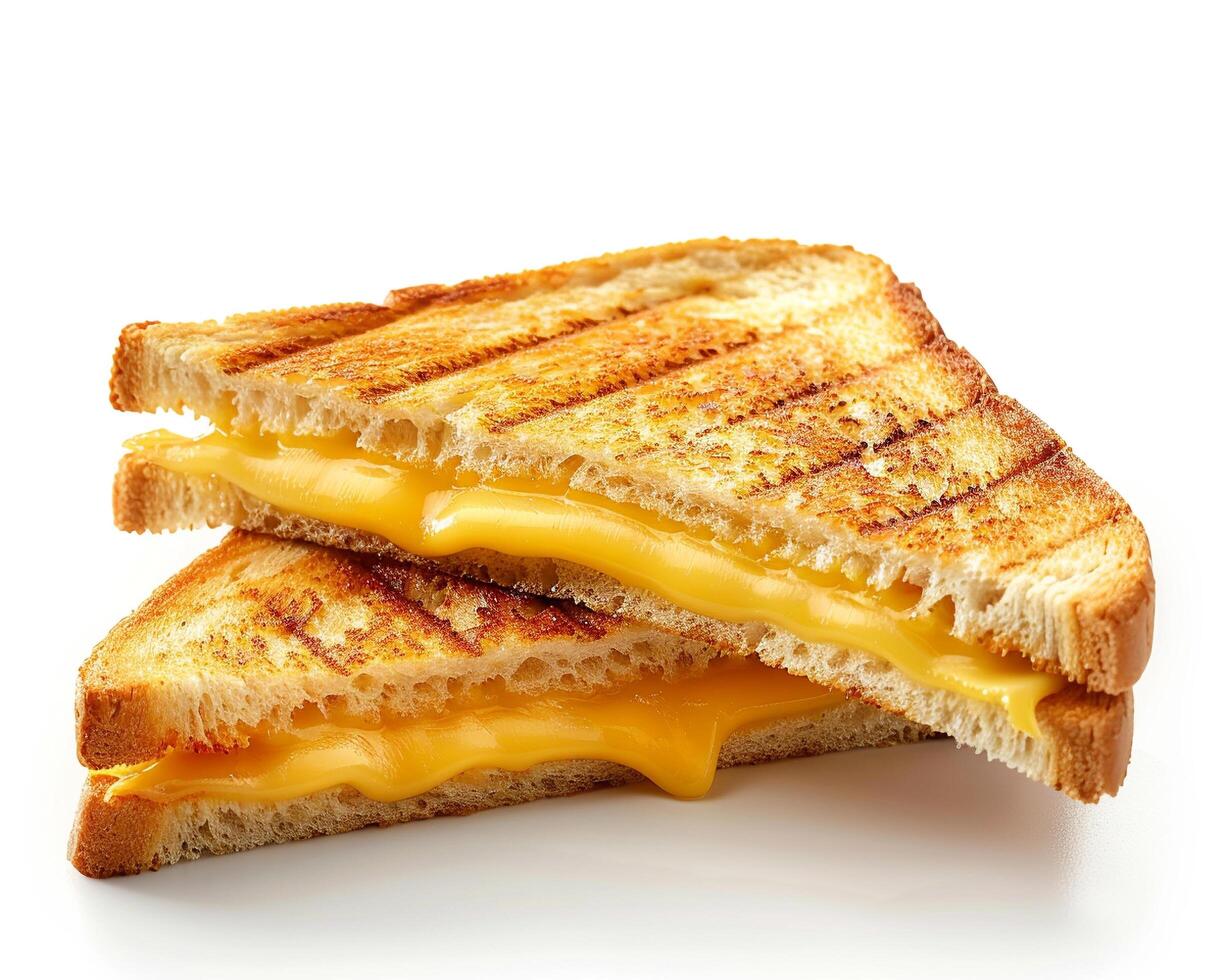 a grilled cheese sandwich is shown on a white surface photo