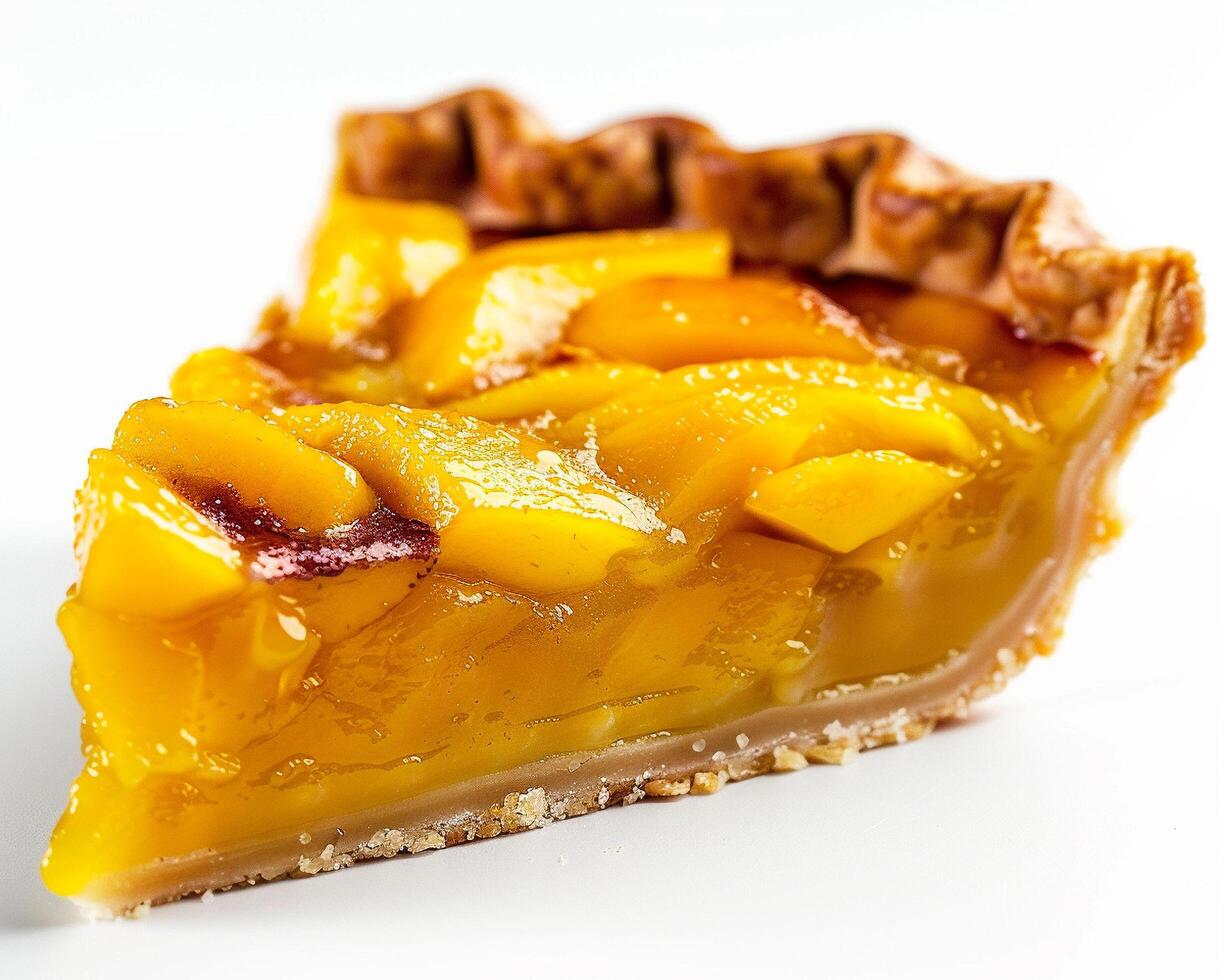 a slice of peach pie photo