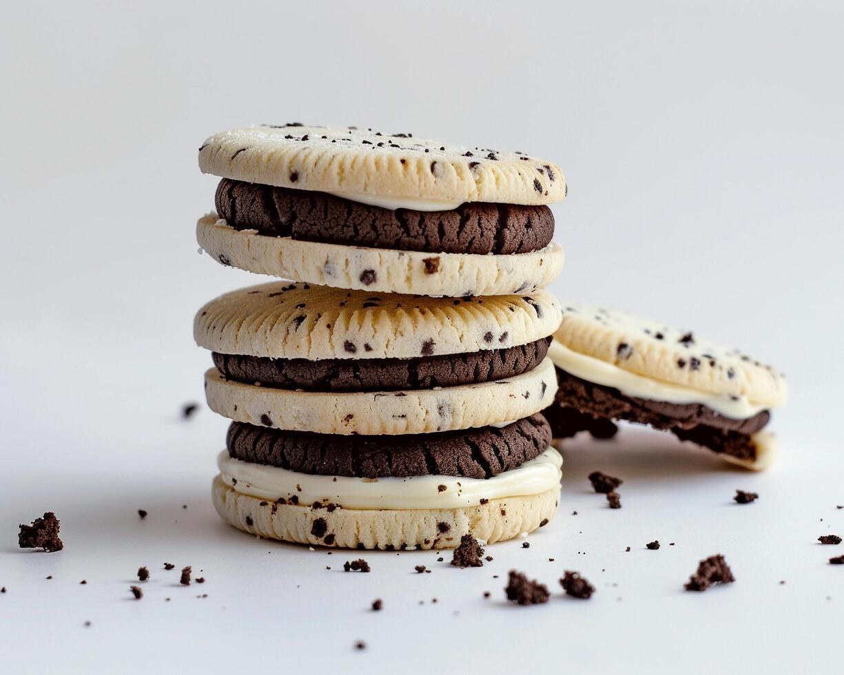 chocolate chip cookies with cream cheese frosting photo