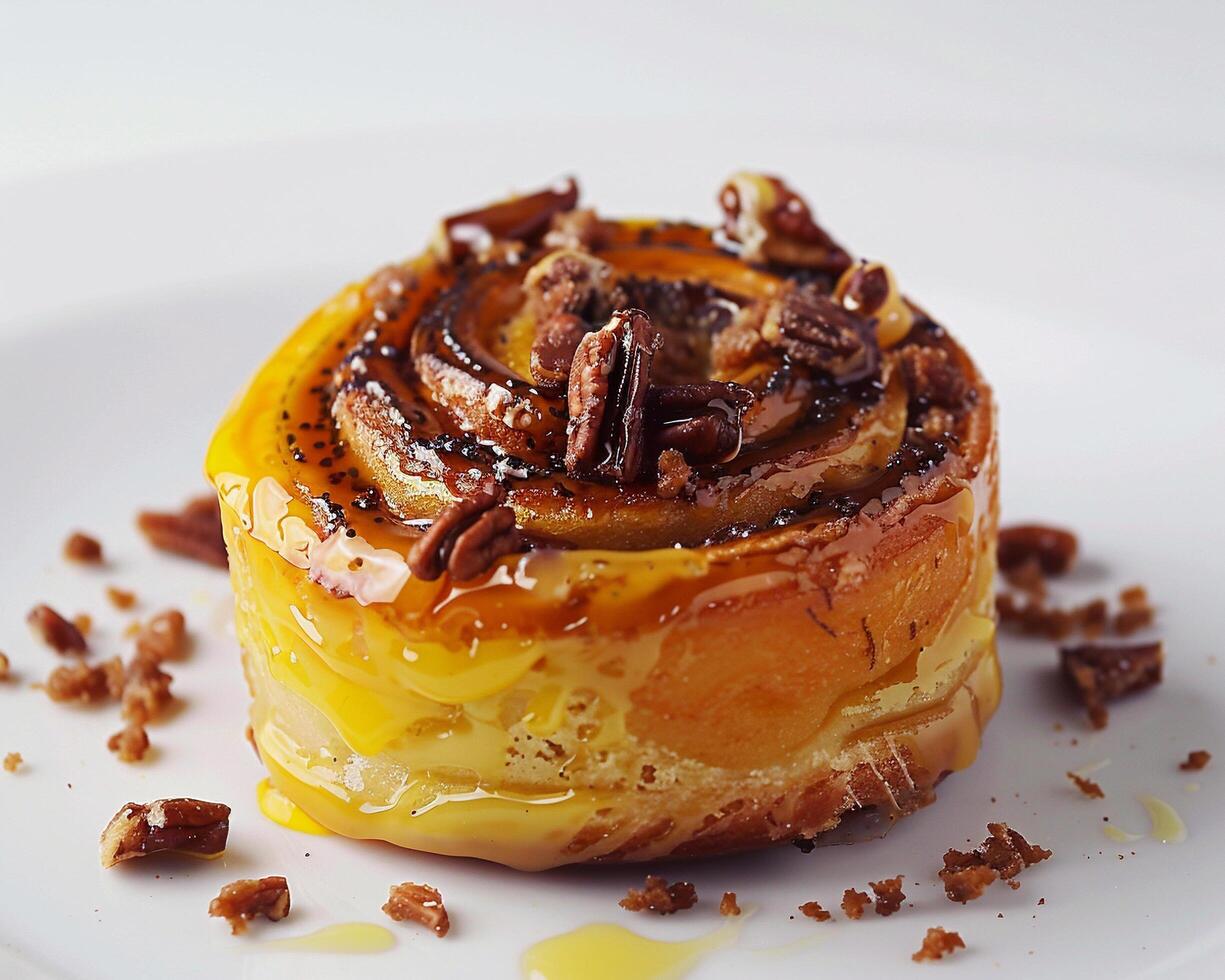 a pastry on a plate photo