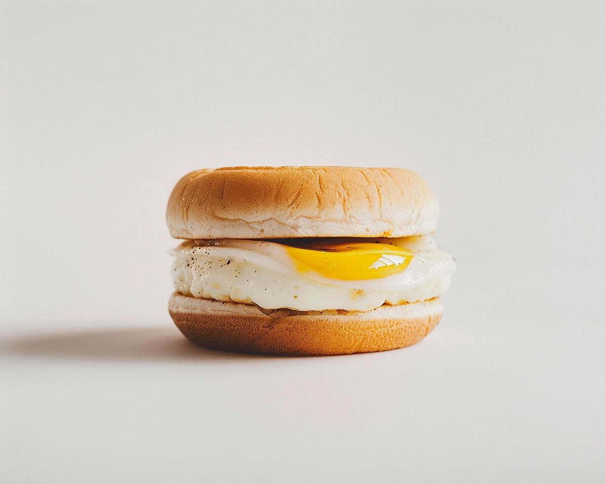 a sandwich with an egg on top photo