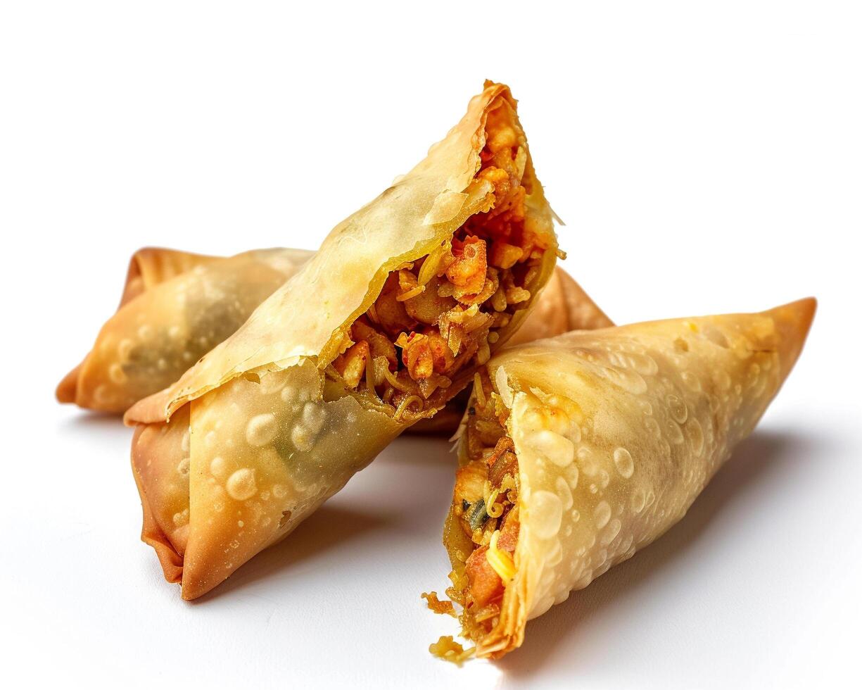 a close up of a couple of food items photo