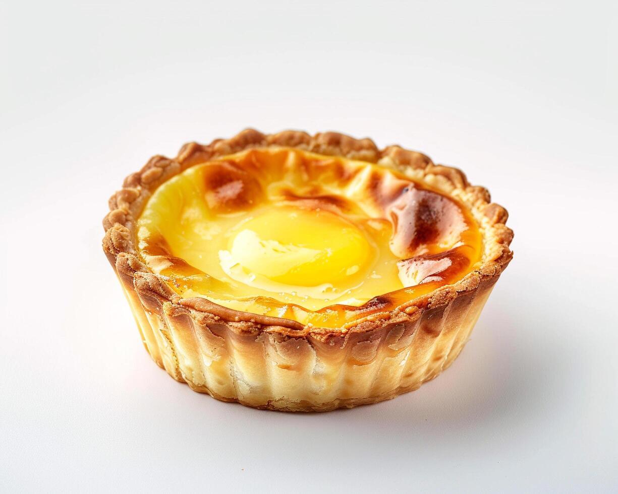 a pastry with an egg on top photo