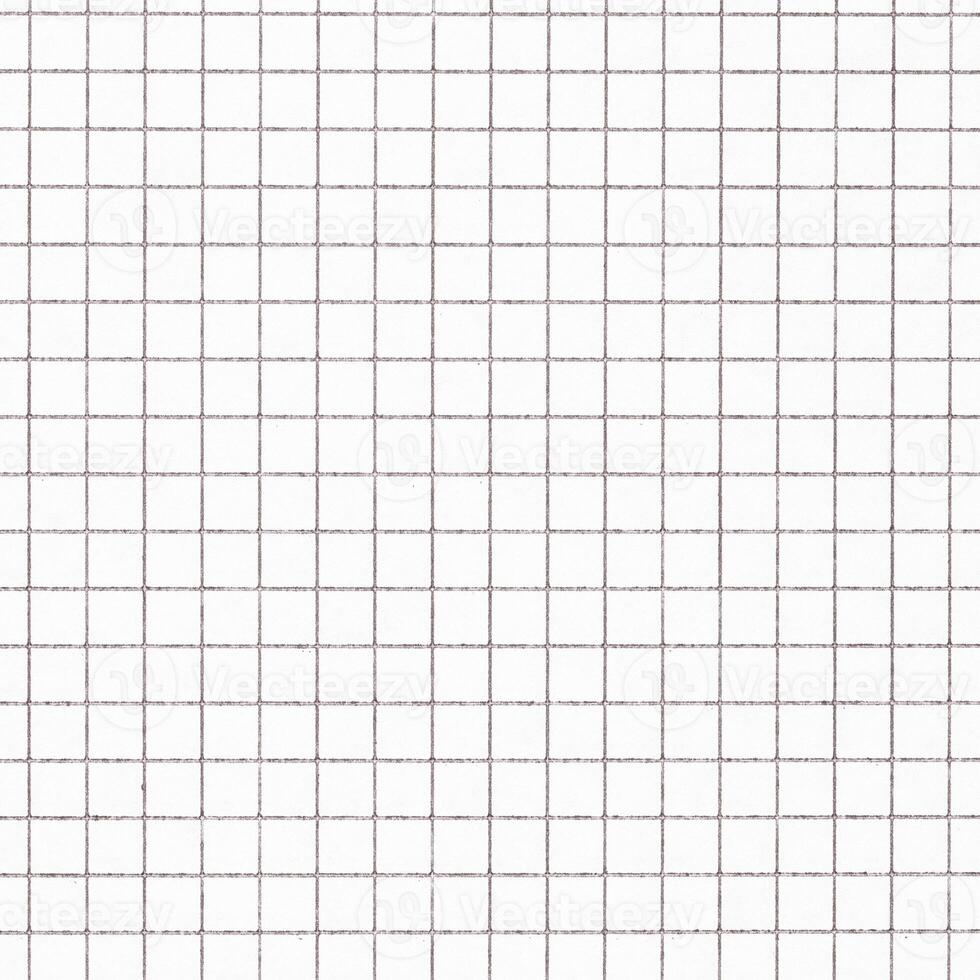 white checkered paper texture, notebook sheet with empty space photo