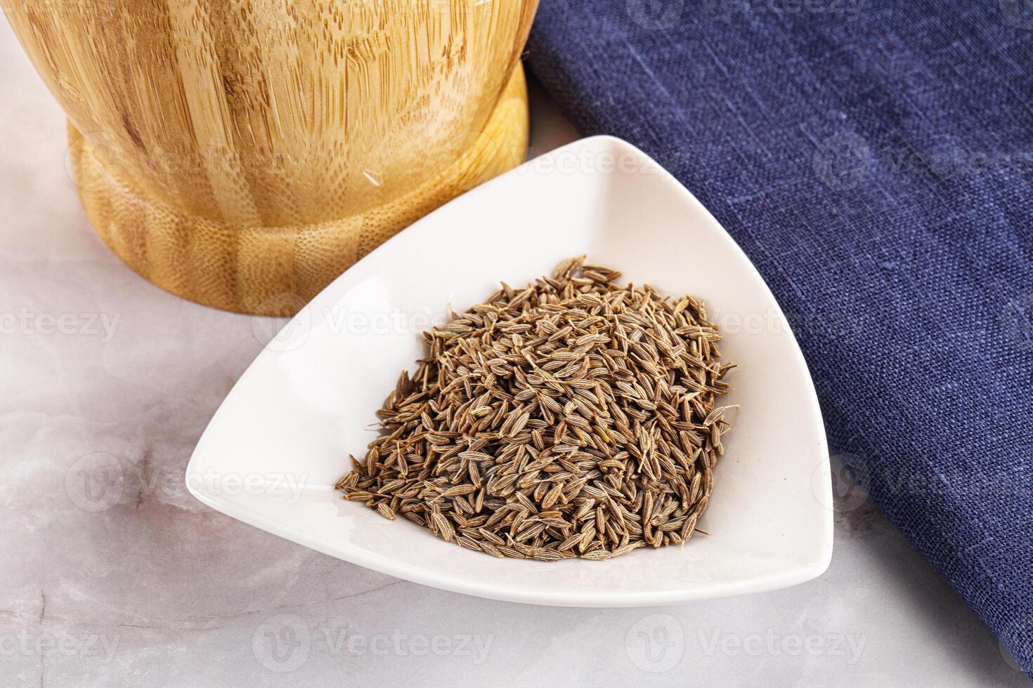 Zeera seeds in the bowl photo