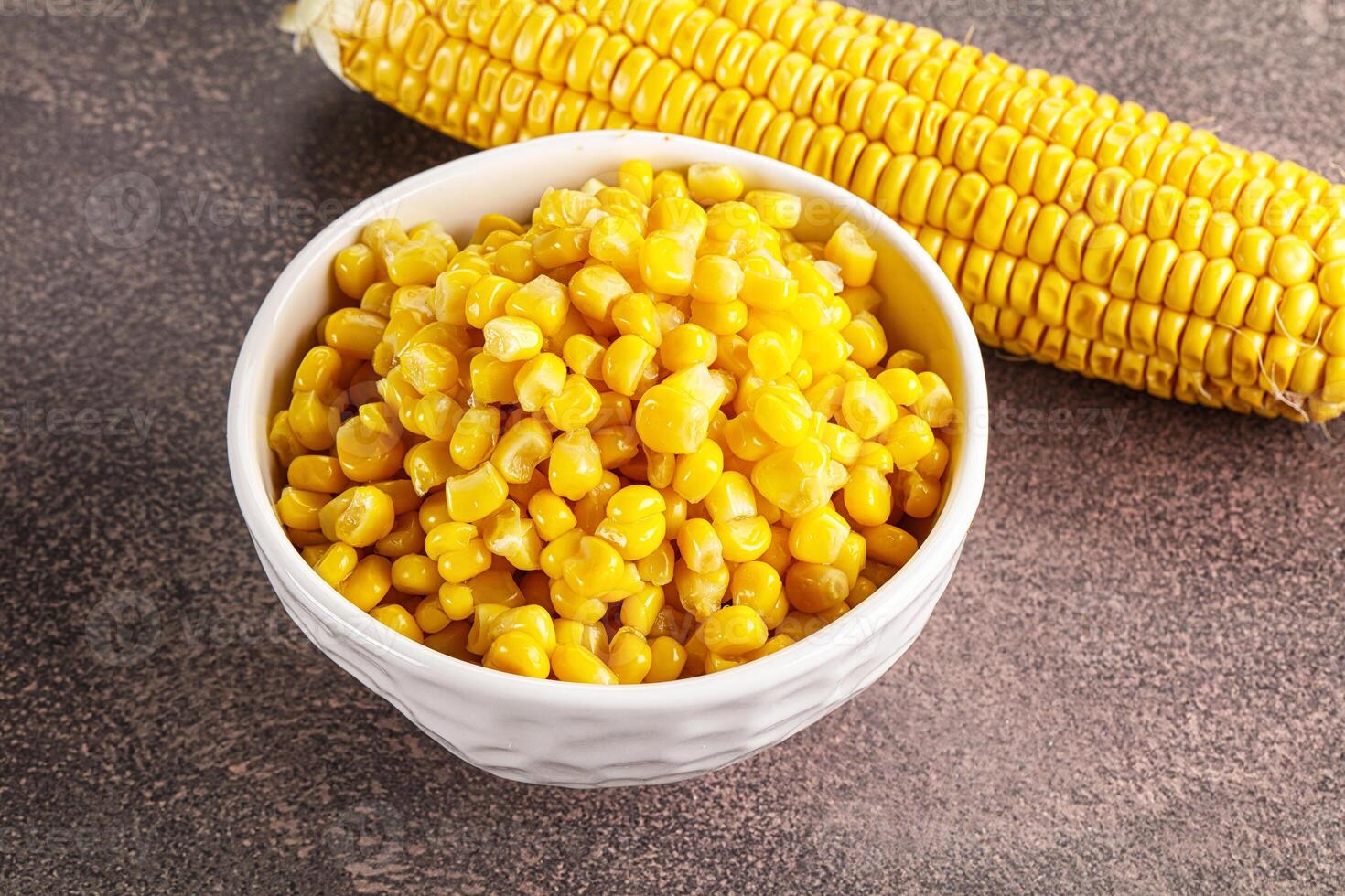 Marinated corn in the bowl photo