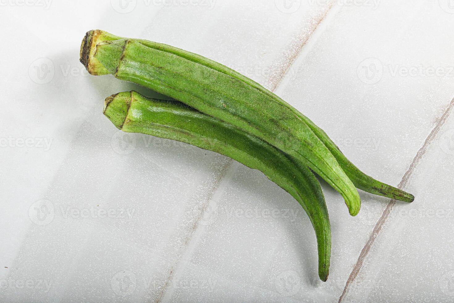 Raw organic natural okra vegetable photo