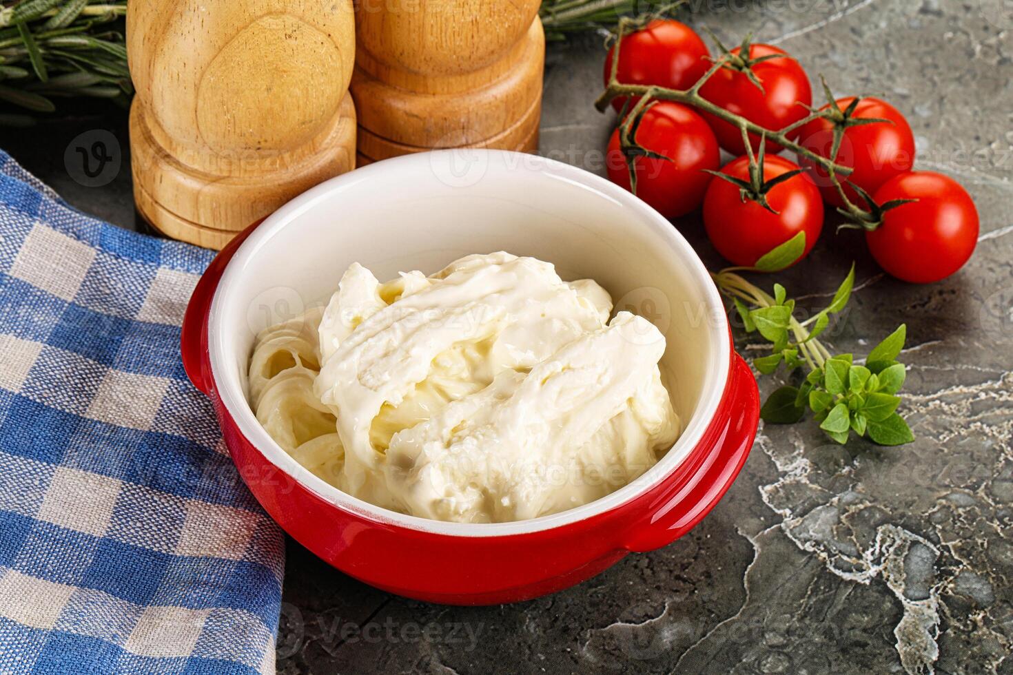 Italian delicous stracciatella cheese photo