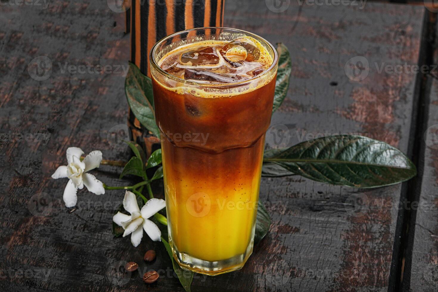 Bumble coffee with espresso and orange photo