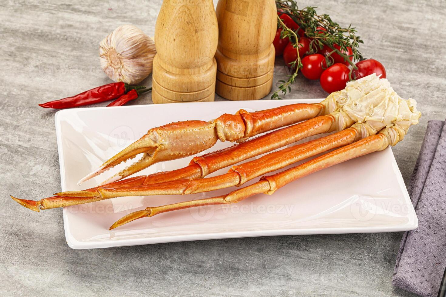 Delicous luxury crab claw legs photo