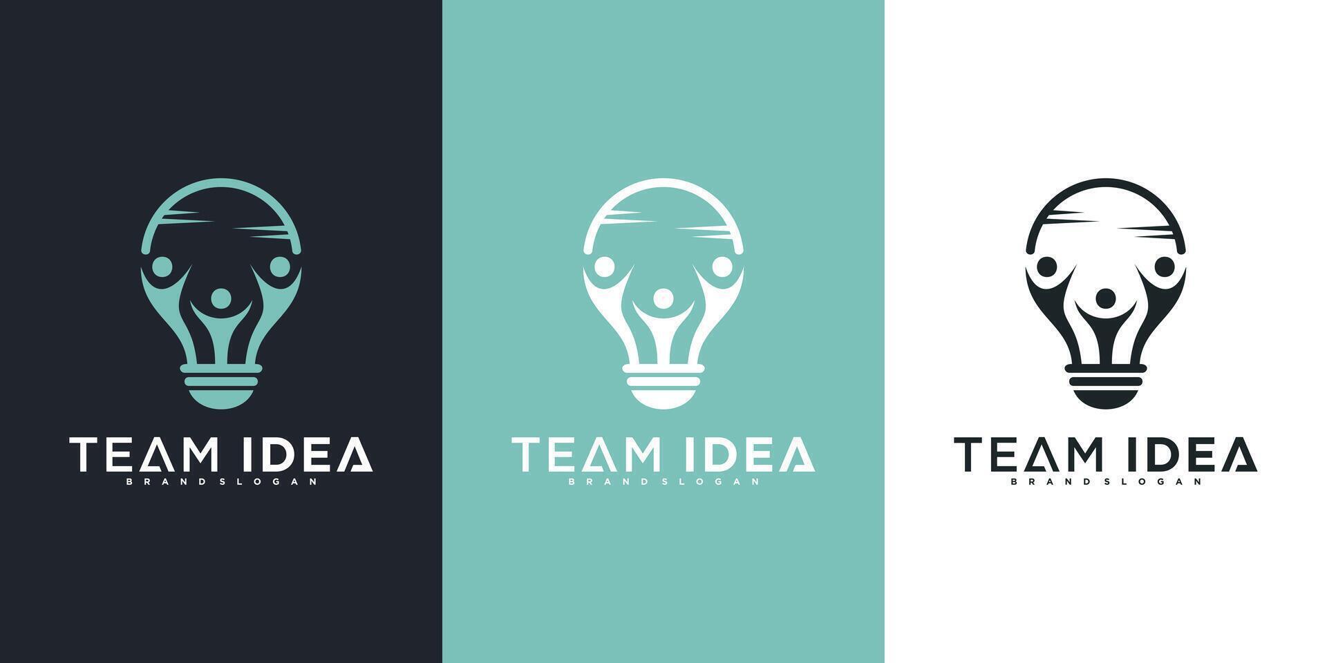 Modern logo design creative ideas teamwork. Premium vector