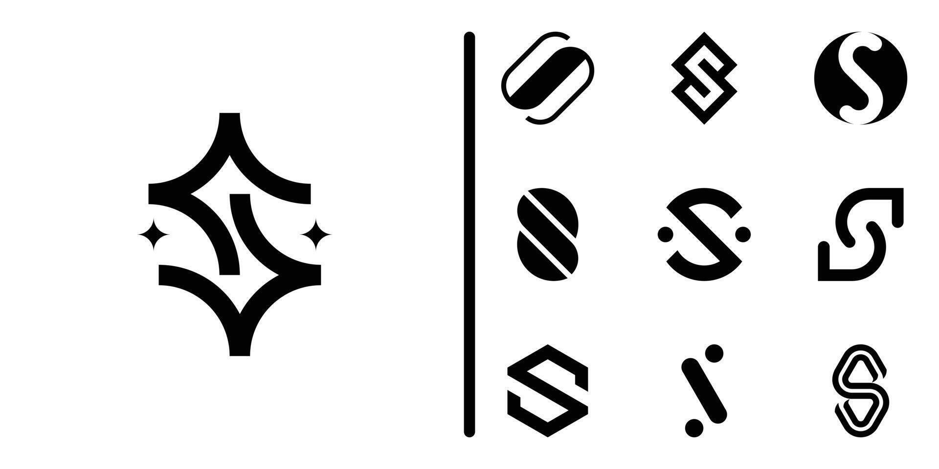 Letter S logo collection. Premium vector