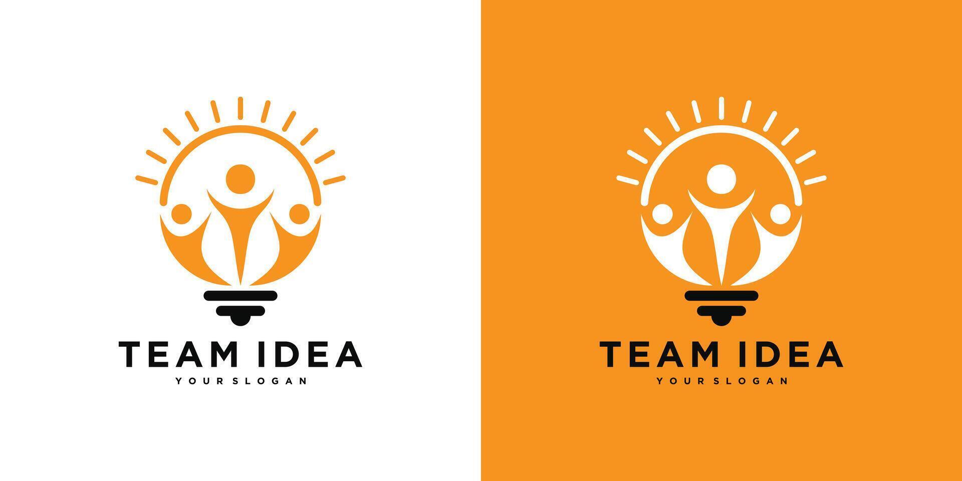Modern logo design creative ideas teamwork. Premium vector