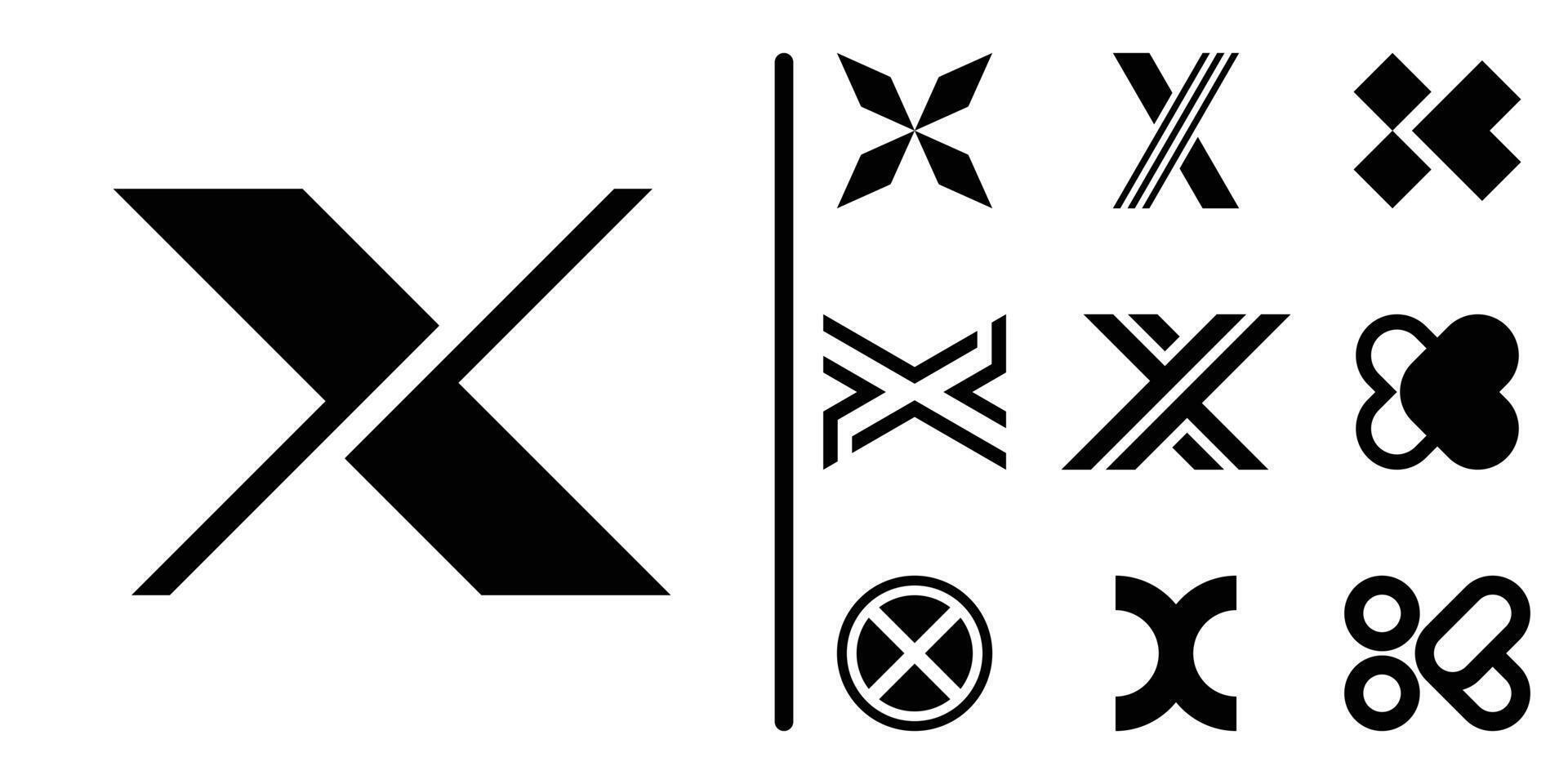 Letter X logo collection. Premium vector