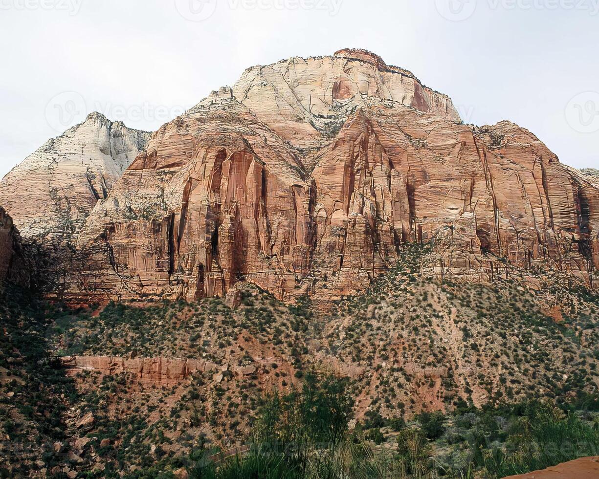 Mountains background. High mount, rocks and hills landscape photo