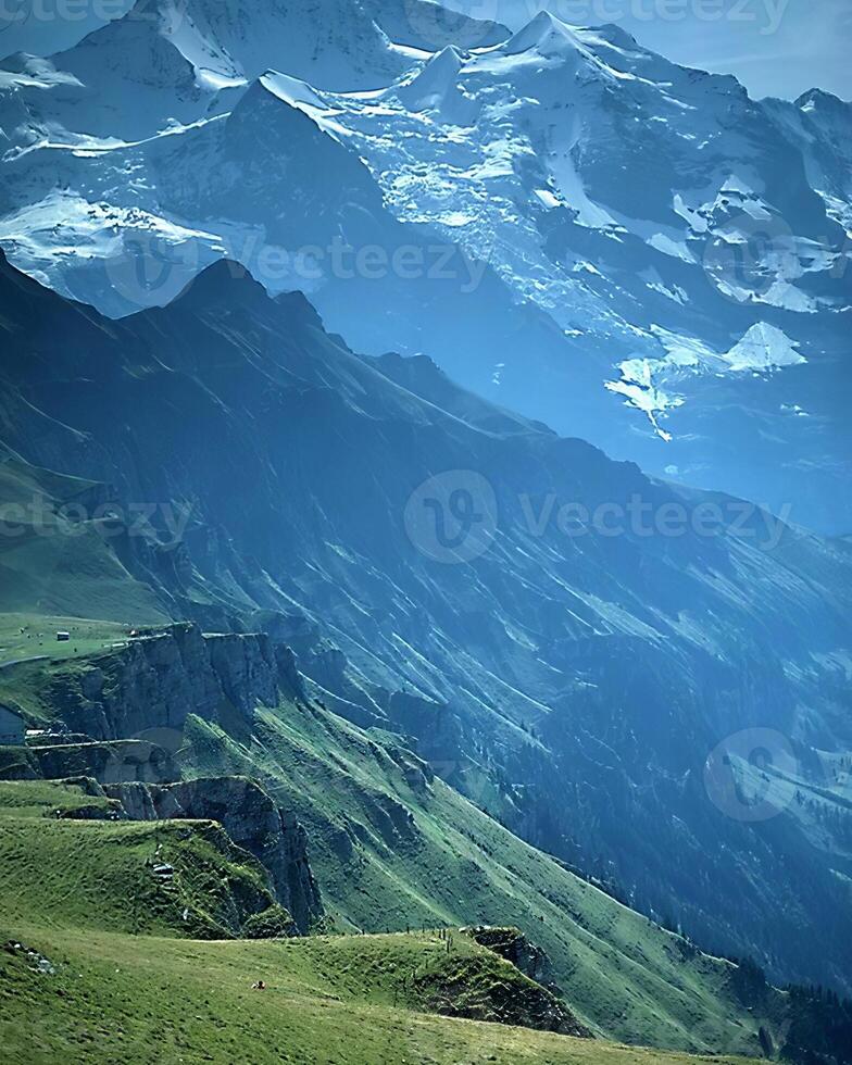 Mountains background. High mount, rocks and hills landscape photo
