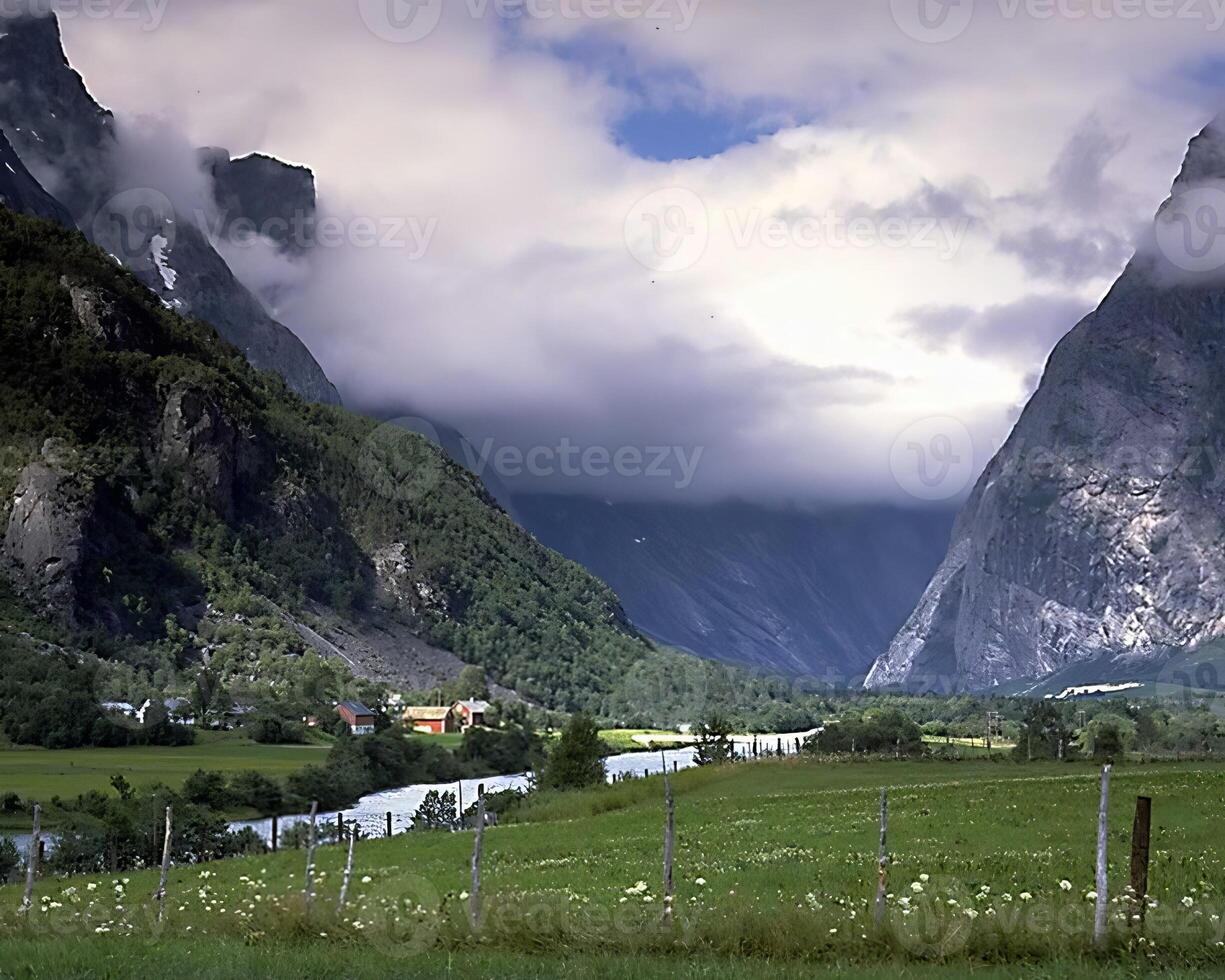 Mountains background. High mount, rocks and hills landscape photo