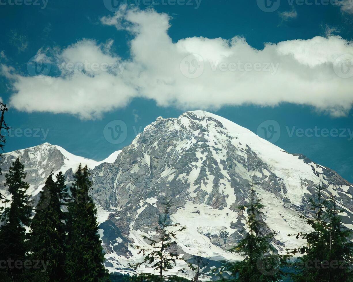 Mountains background. High mount, rocks and hills landscape photo