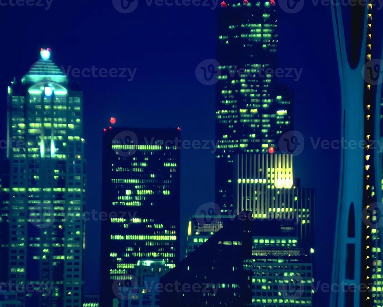 Cityscape with modern buildings background photo