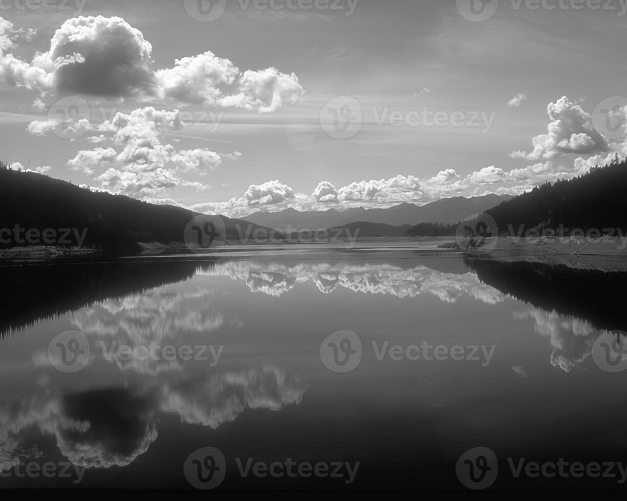 Landscape background. Black and white photo of beautiful nature