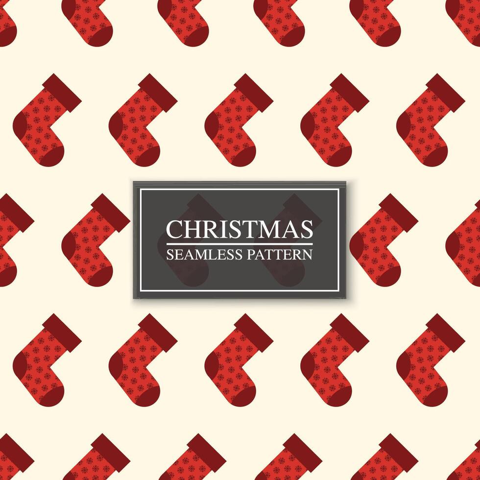 socks seamless geometric pattern. Repeatable christmas background - festive design. Trendy new year print vector