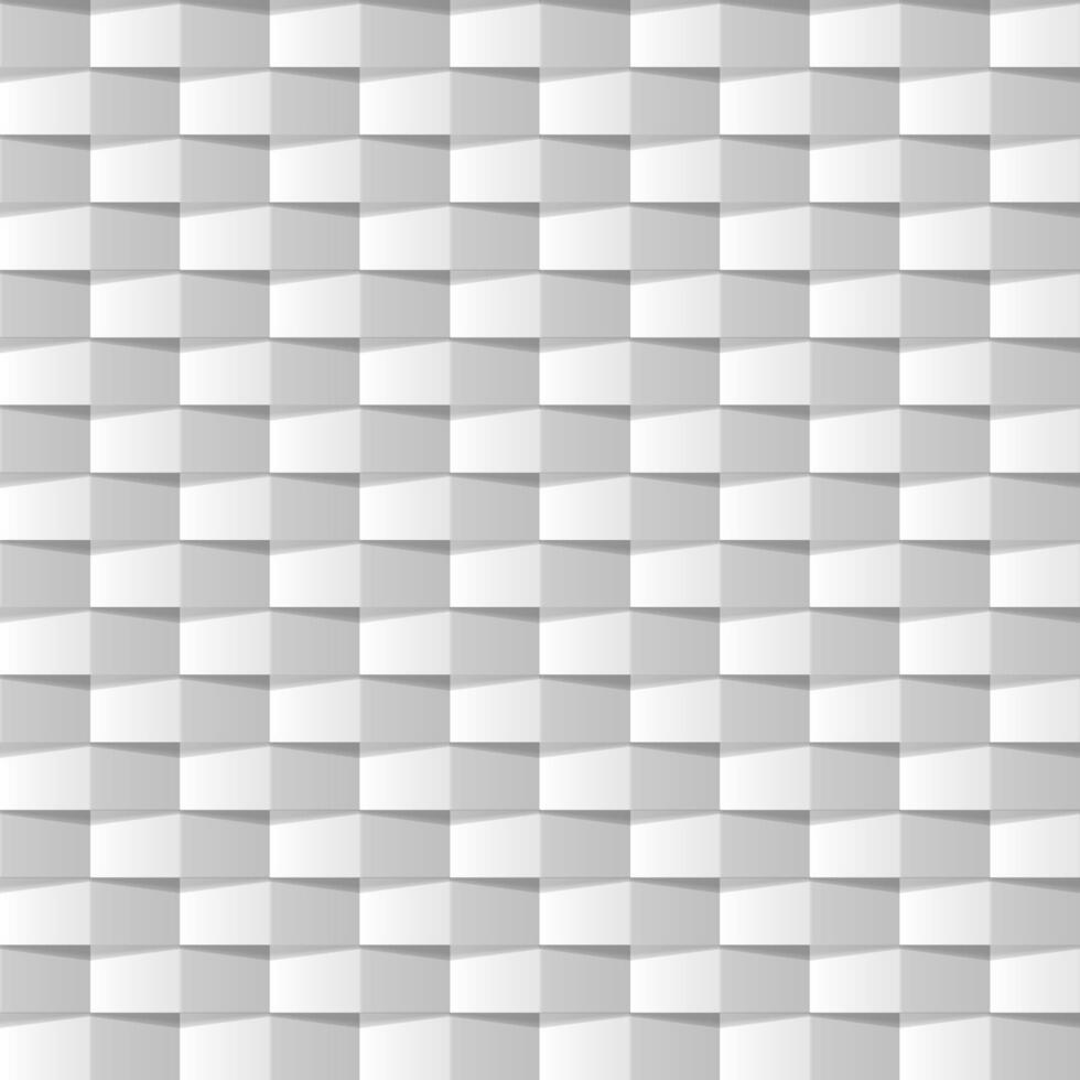 Decorative elegant seamless geometric pattern. White and gray repeatable tile 3d texture. Creative modern paper background vector