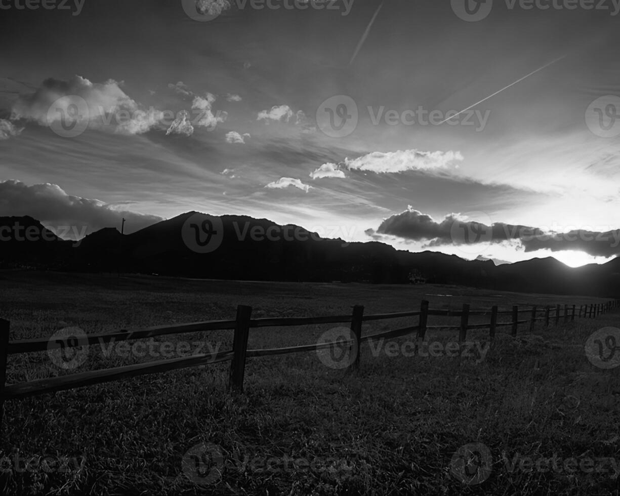 Landscape background. Black and white photo of beautiful nature