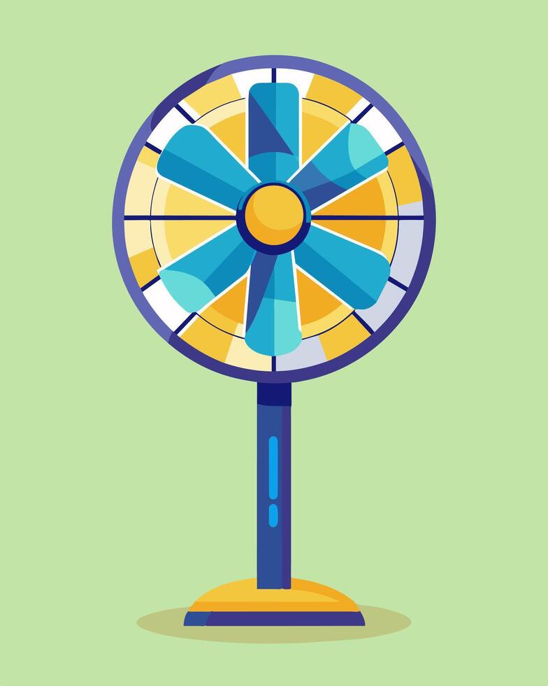 Whether youre at a crowded outdoor event or relaxing in your backyard this solarpowered fan is a convenient and sustainable way to stay cool.. illustration. vector