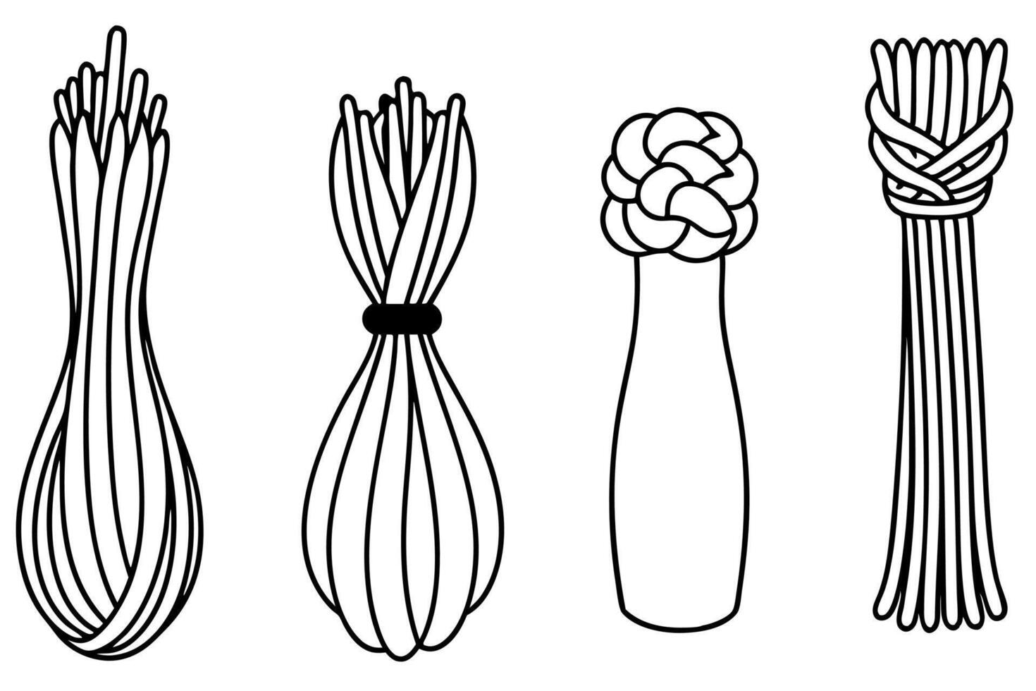 Spaghetti illustrated with flowing artistic lines vector