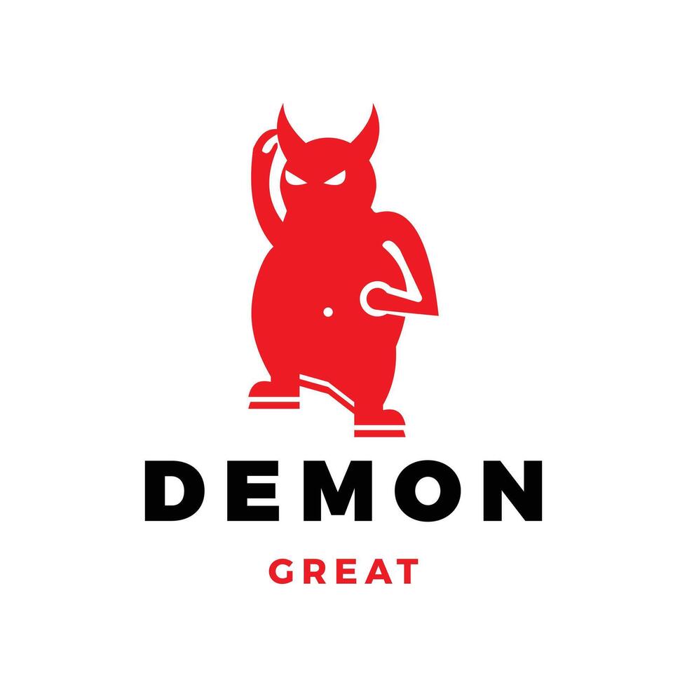 Demon or Devil Icon Logo Design Template vector
