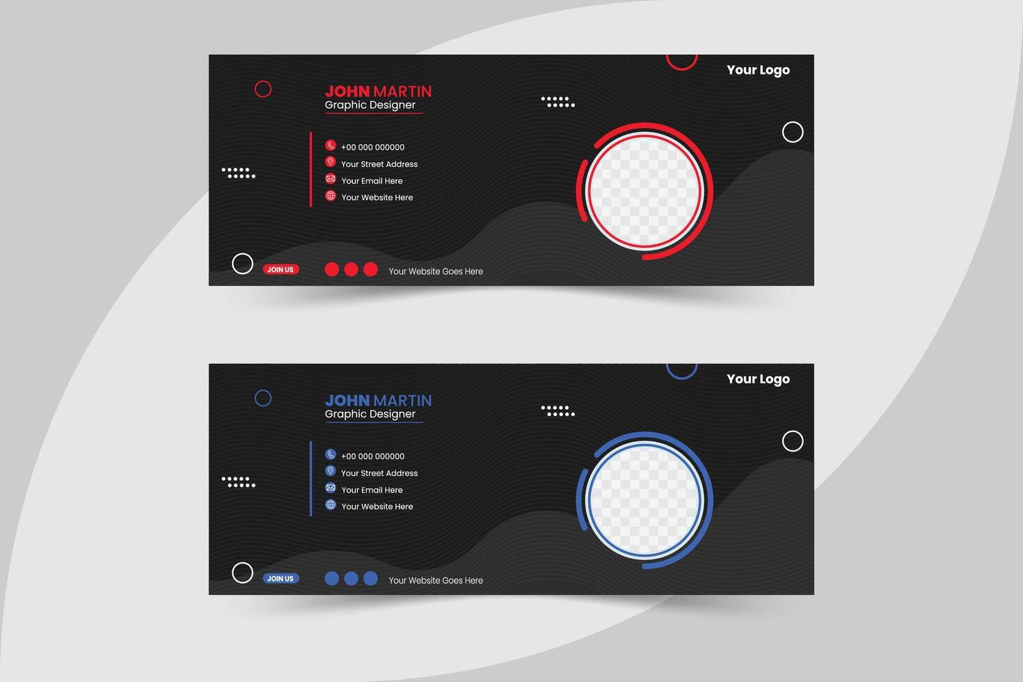 Email signature template design vector