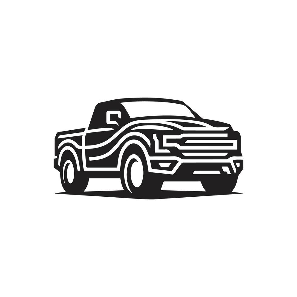 Simple truck transportation icon flat design vector
