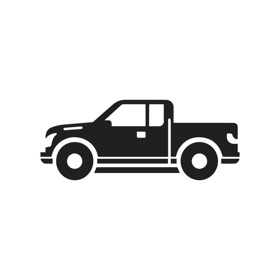 Simple truck transportation icon flat design vector