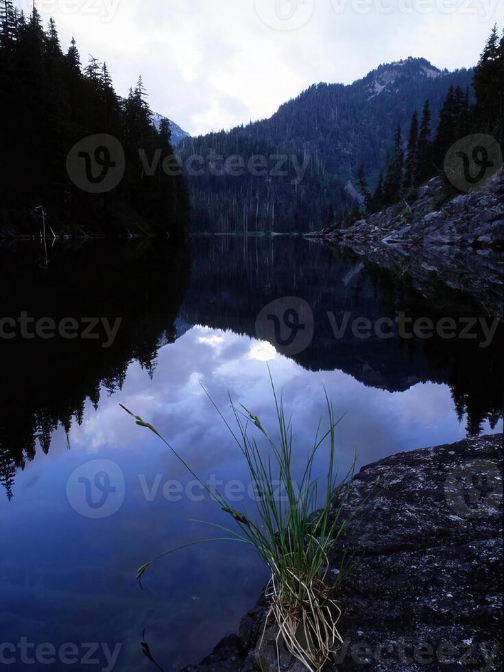 Mountains and lakes scene background, beautiful nature photo
