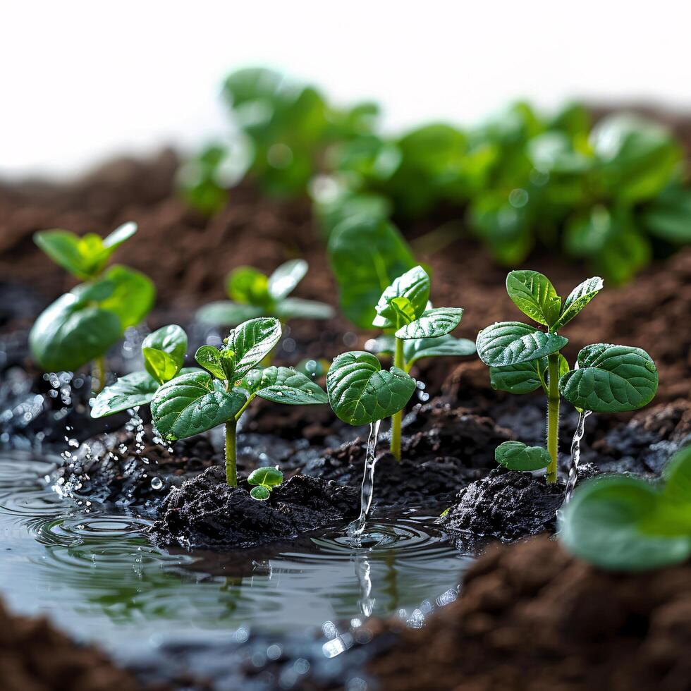 Futuristic 3D-Rendered Smart Irrigation System for Efficient Agriculture Water Management photo