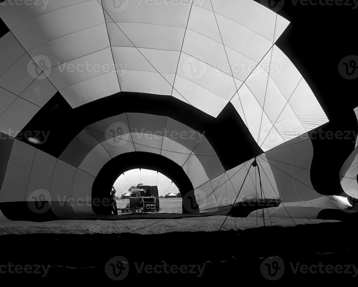 Black and white hot air balloons background photo