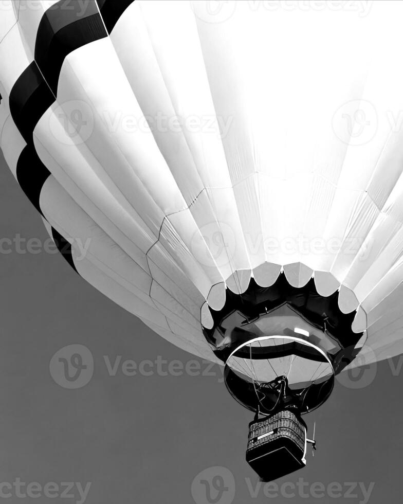Black and white hot air balloons background photo