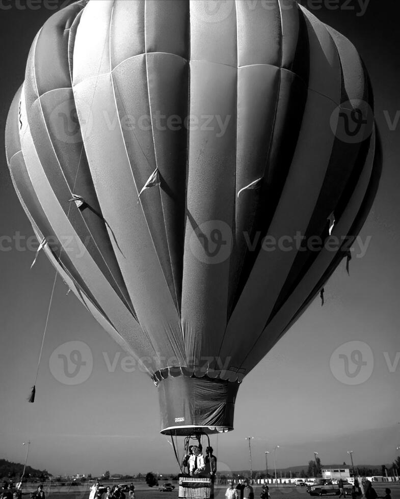 Black and white hot air balloons background photo