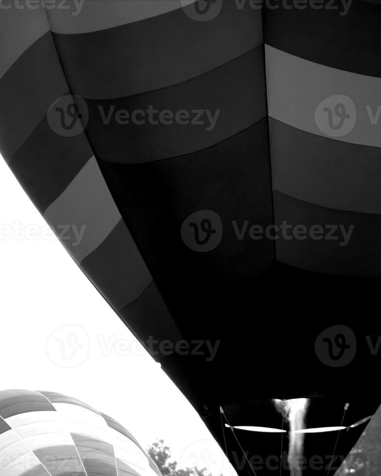 Black and white hot air balloons background photo