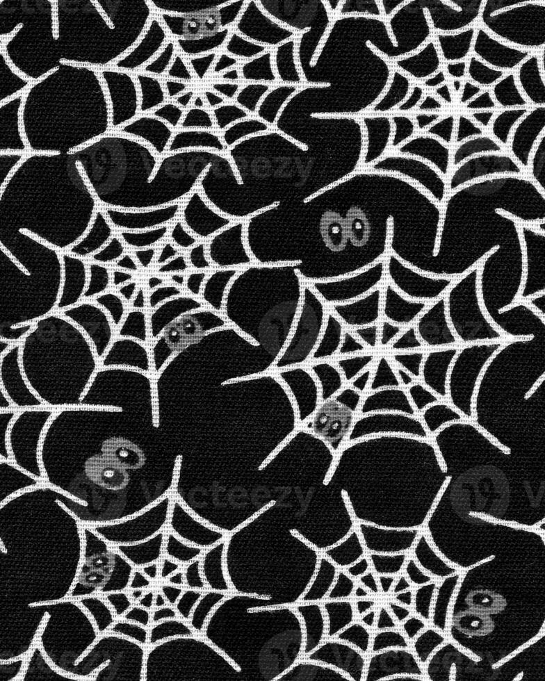 Abstract fabrics black and white background. Textile decoration close view photo