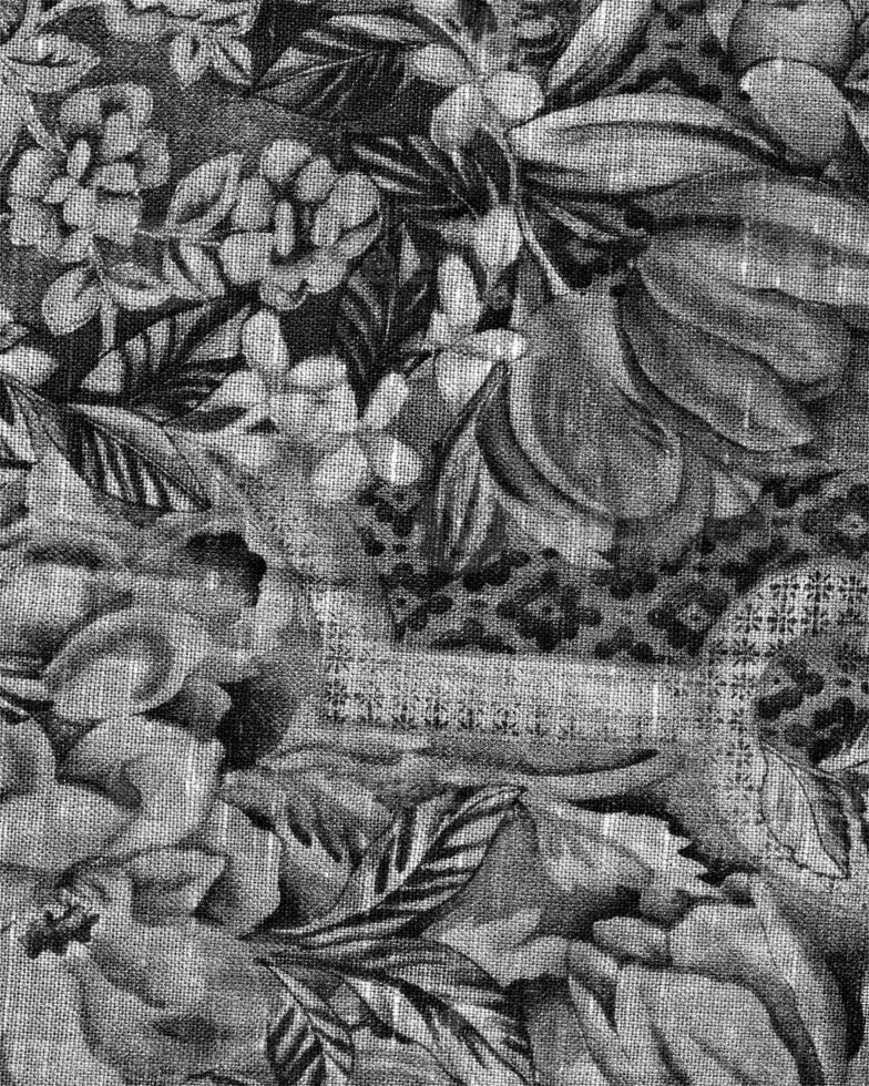 Abstract fabrics black and white background. Textile decoration close view photo