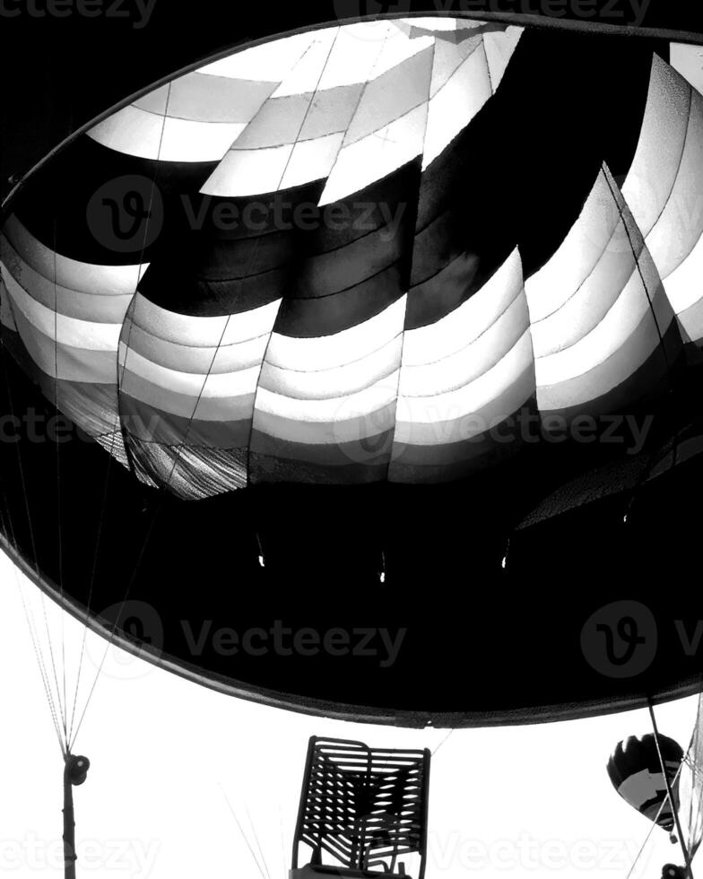 Black and white hot air balloons background photo
