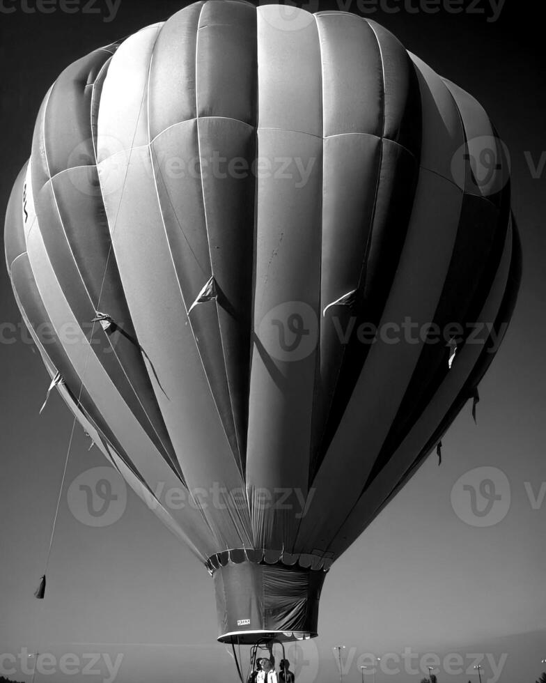 Black and white hot air balloons background photo