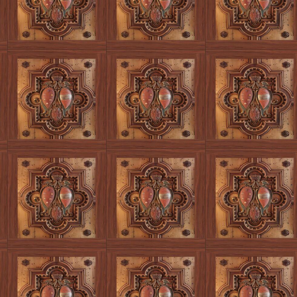 Realistic wooden cubes with the texture of natural of Wood panel background. photo