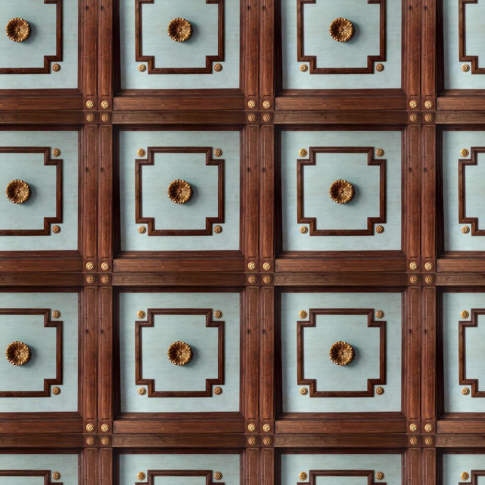 Realistic wooden cubes with the texture of natural of Wood panel background. photo